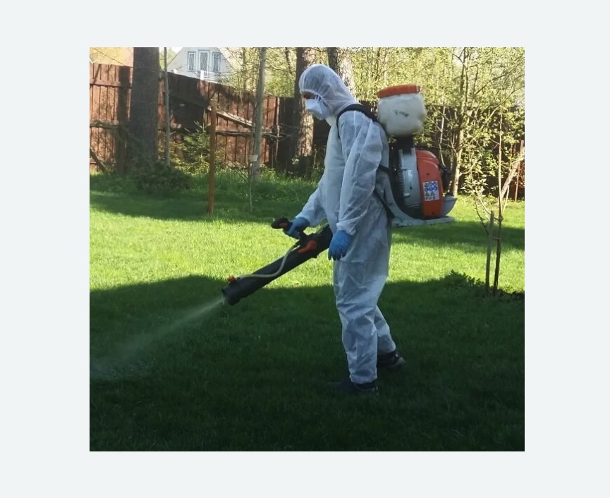 Обработка территории от клещей в Любани